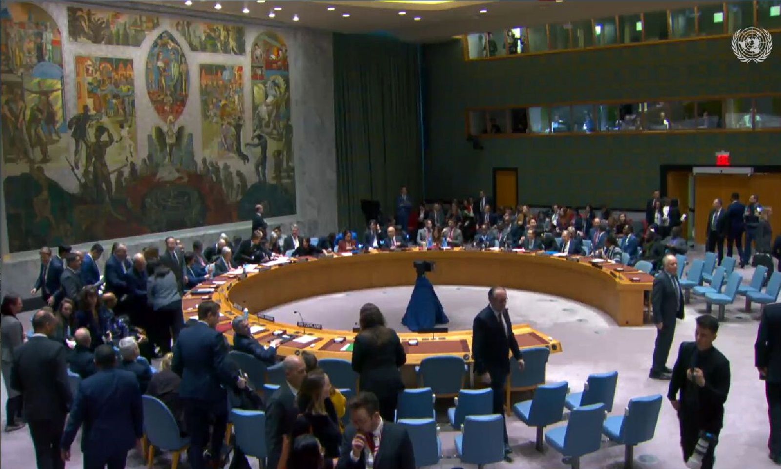 خروج اعتراضی دیپلمات‌ها از نشست شورای امنیت در واکنش به سخنرانی نماینده اسرائیل + فیلم