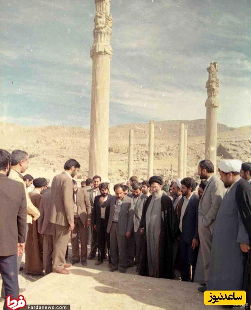 تصاویر تاریخی بازدید رهبر معظم انقلاب از تختجمشید در سال 1367 5