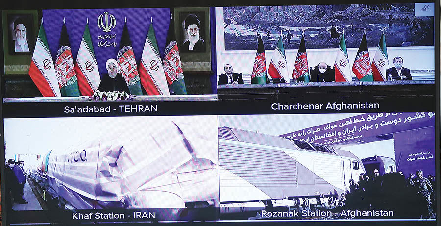 افتتاح راه‌آهن خواف-هرات