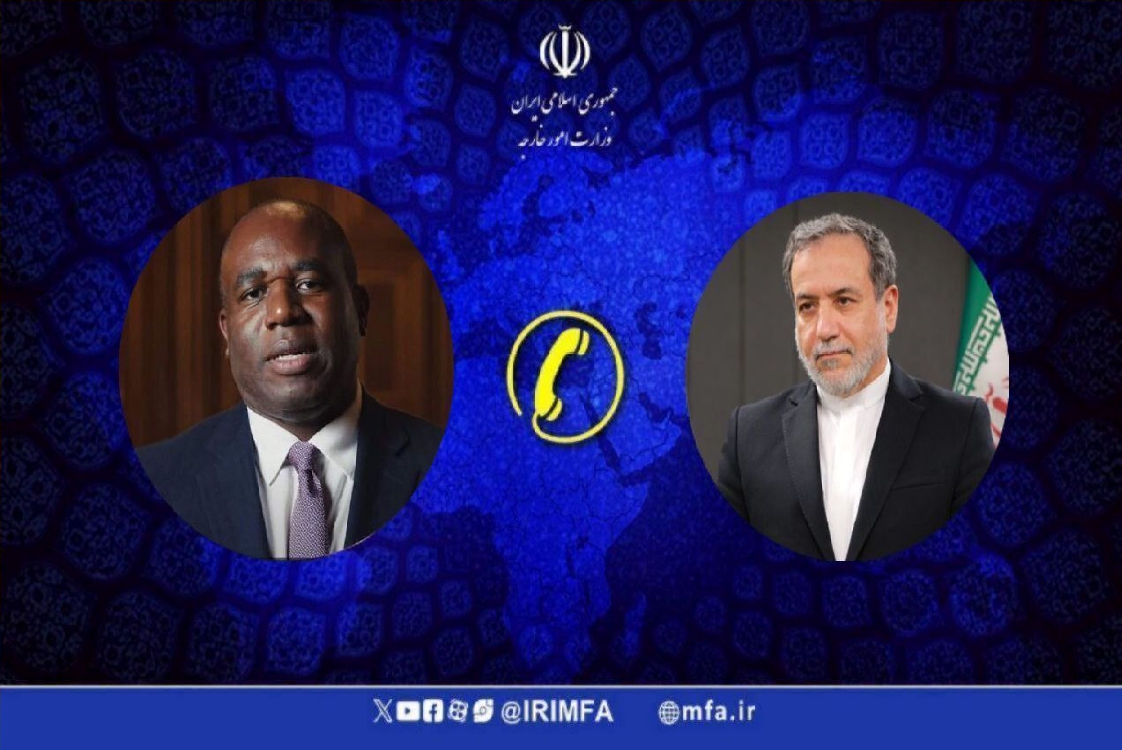 «نه» قاطع عراقچی به وزیر خارجه انگلیس