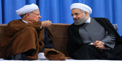 حسن روحانی و آیت‌الله هاشمی با لباس نظامی+ عکس