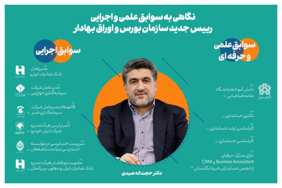 فوری/ حجت‌اله صیدی رئیس سازمان بورس و اوراق بهادار شد