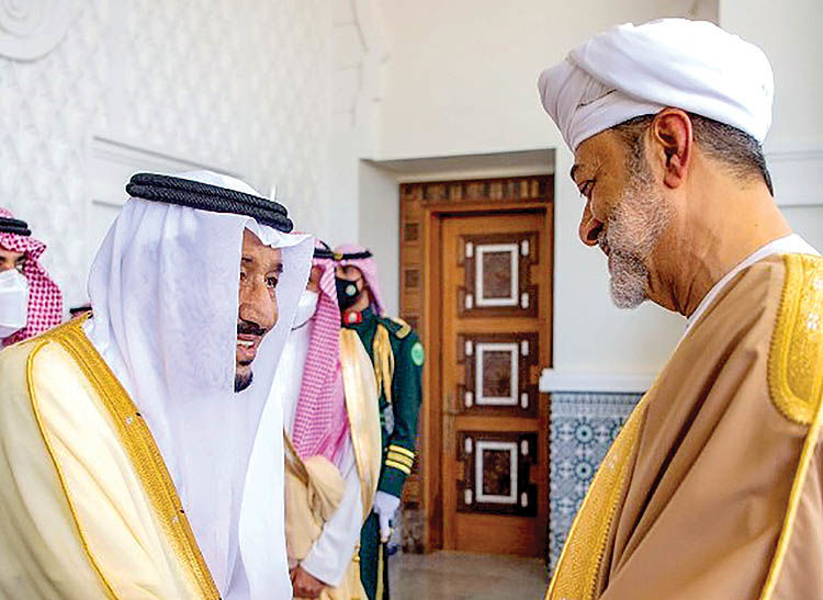 سلطان عمان مهمان پادشاه عربستان
