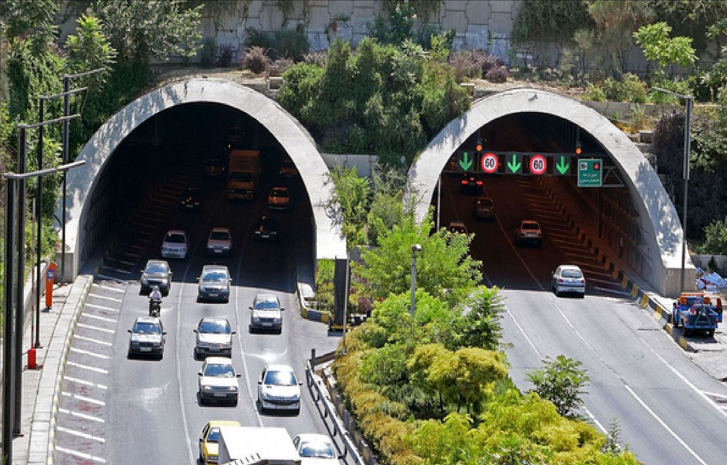 باند شمالی این تونل پرتردد در تهران بسته می‌شود