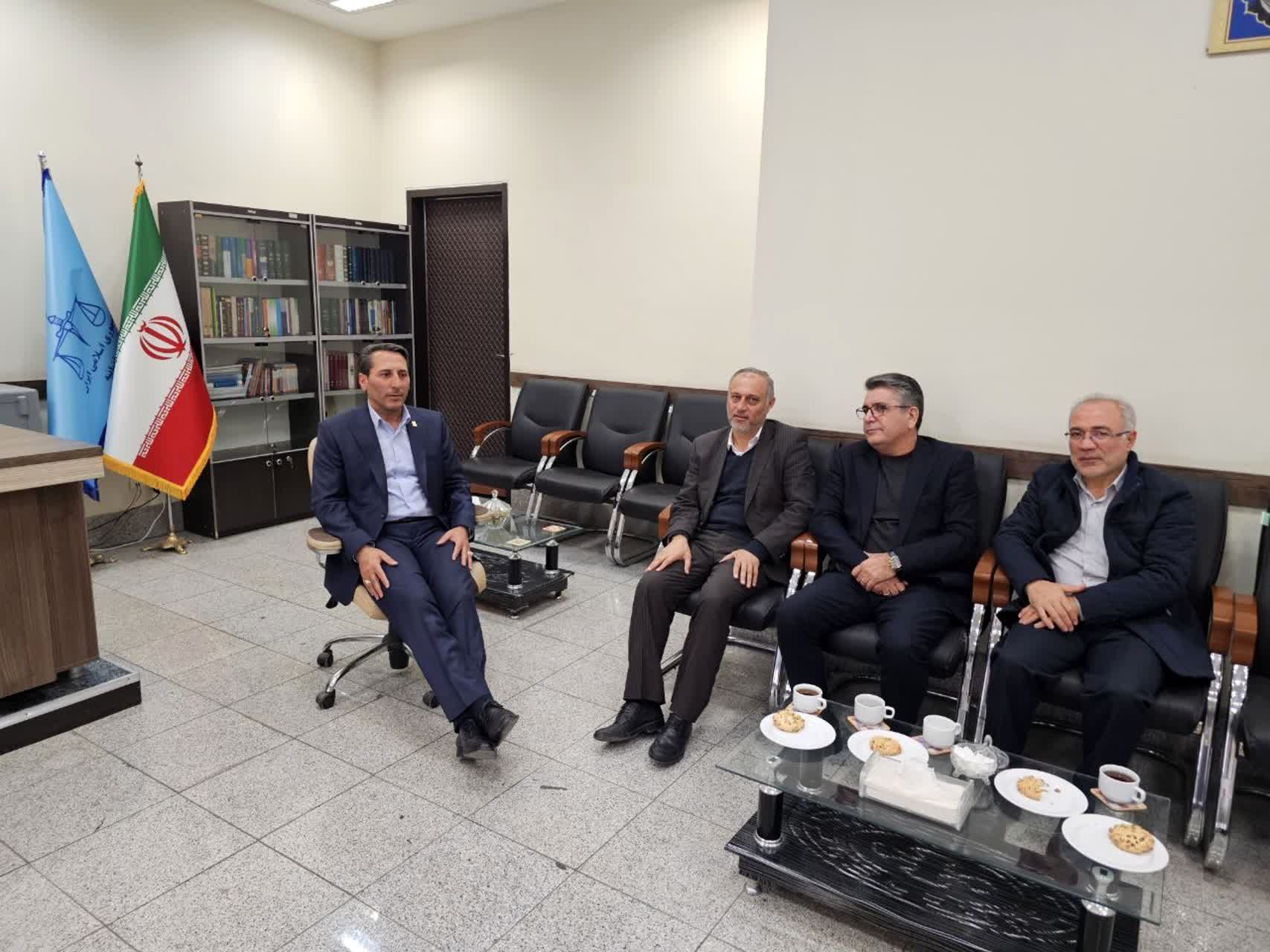 دیدار مدیرکل صنعت، معدن و تجارت آذربایجان شرقی با دادستان جدید تبریز