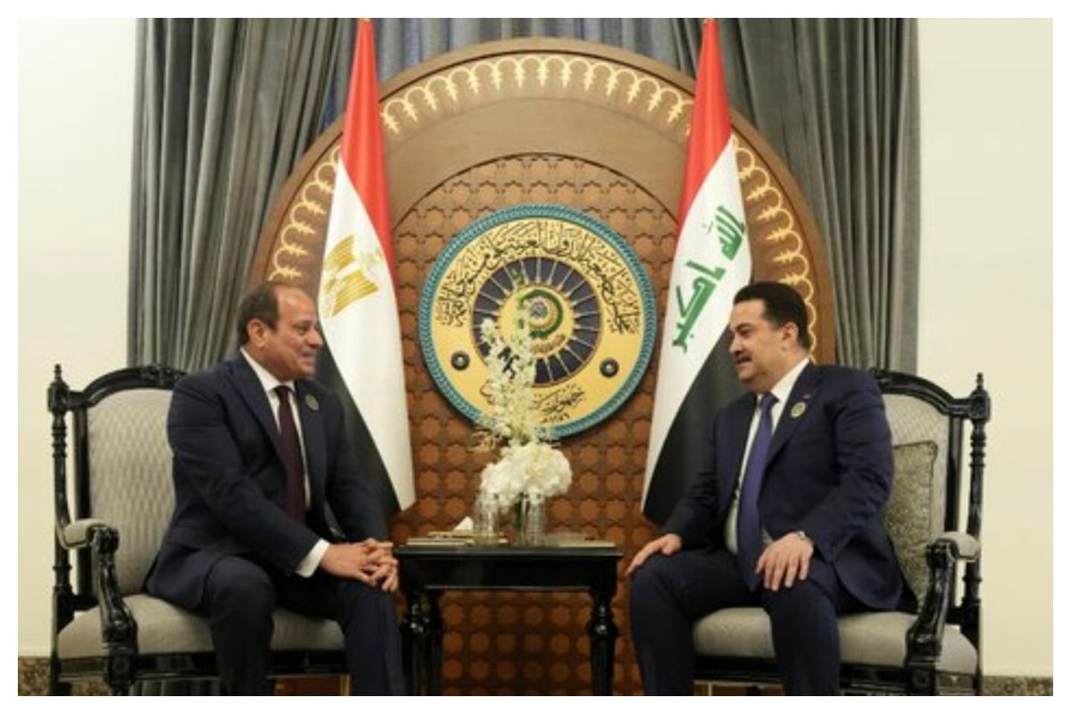 دیدار و رایزنی نخست‌وزیر عراق با رئیس جمهور مصر