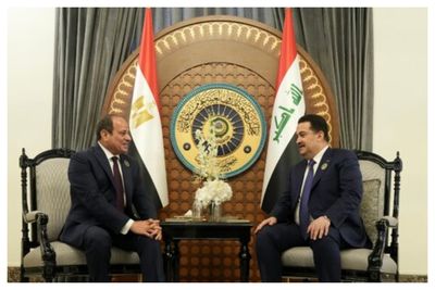دیدار و رایزنی نخست‌وزیر عراق با رئیس جمهور مصر