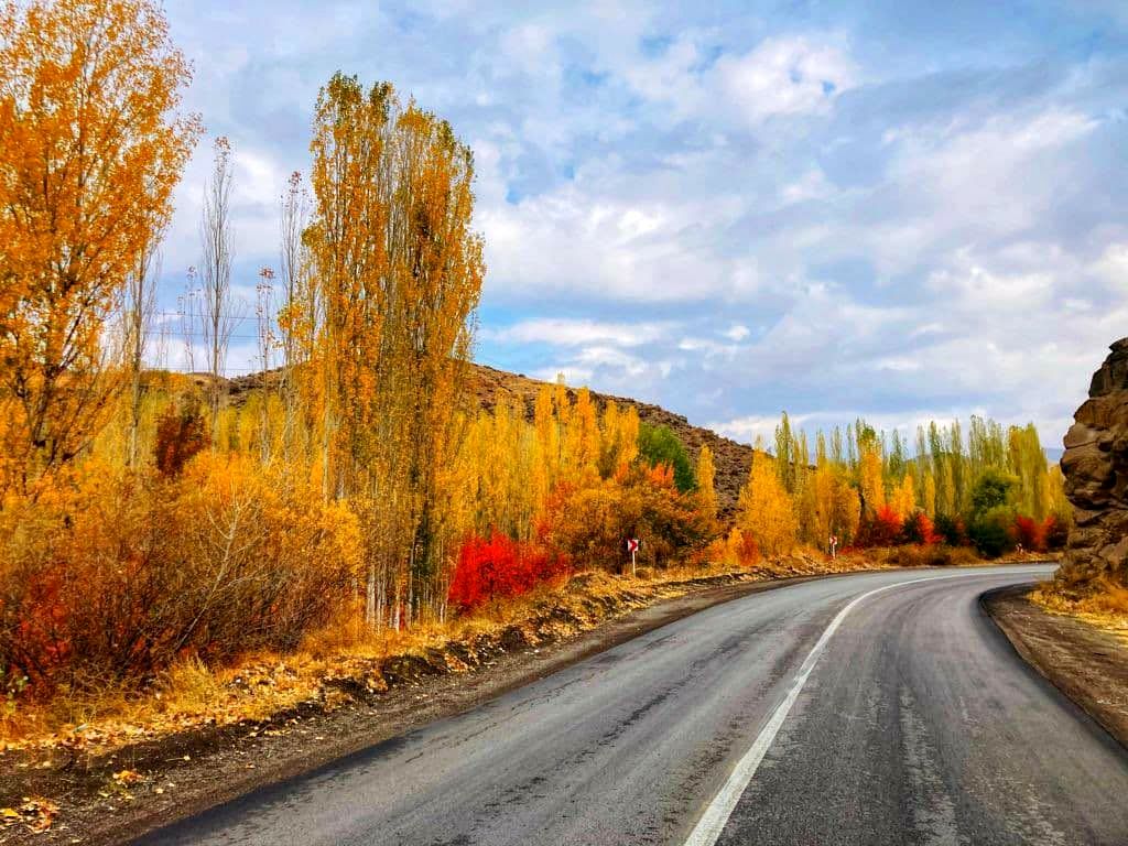 نمای پاییزی جاده کوثر به خلخال + عکس