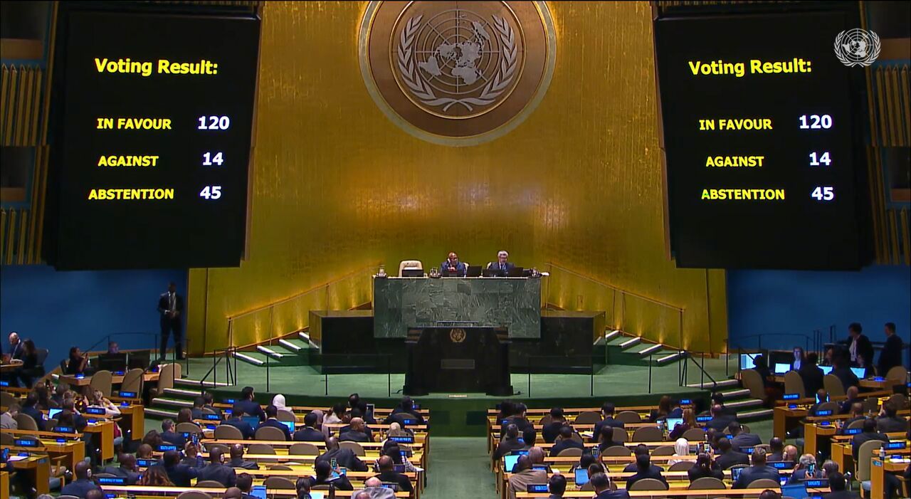 توضیح مهم نمایندگی ایران در سازمان ملل درباره رای مثبت به قطعنامه غزه