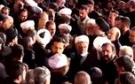 حضور قالیباف، اژه‌ای و سیدحسن خمینی در مراسم تدفین رهبر شهید +فیلم