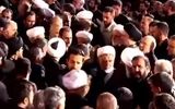 حضور قالیباف، اژه‌ای و سیدحسن خمینی در مراسم تدفین رهبر شهید +فیلم