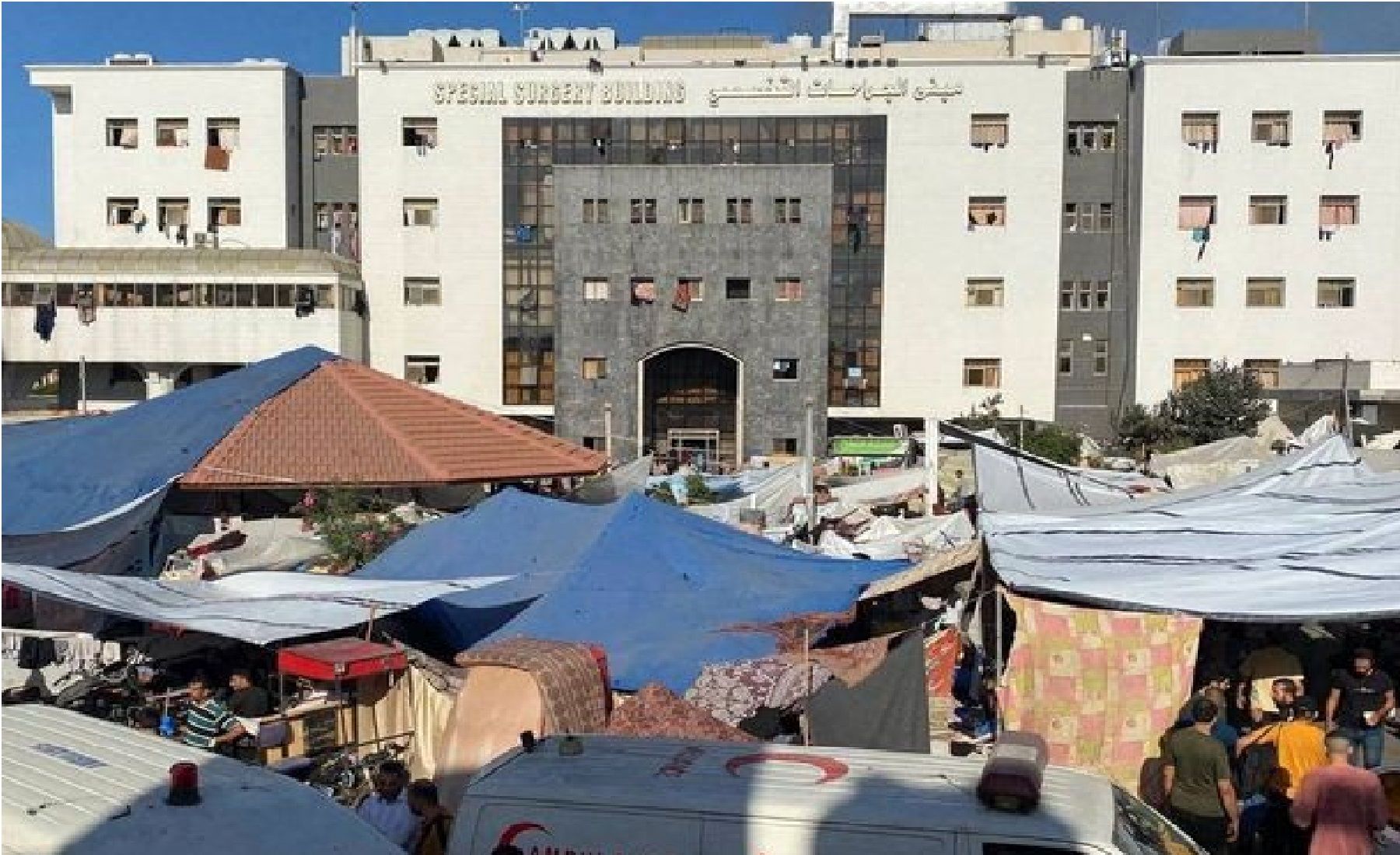 حمله بولدوزرهای ارتش اسرائیل به بیمارستان شفا