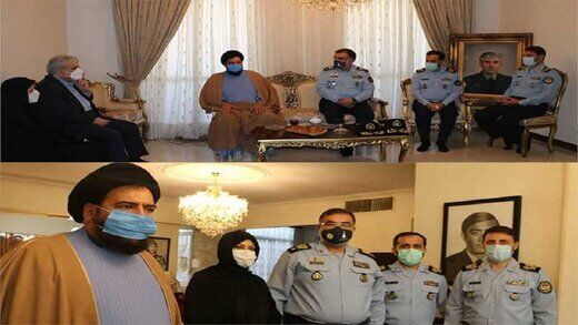 دیدار فرمانده نیروی هوایی ارتش با خانواده‌ دو شهید