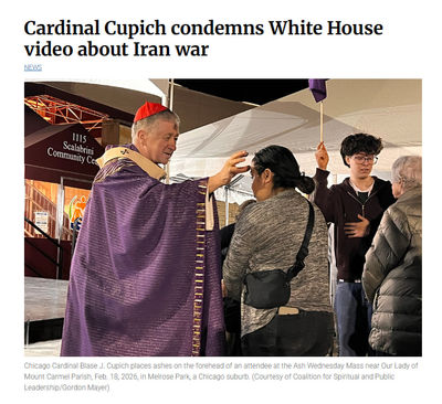 واکنش اسقف اعظم شیکاگو به ویدئوی کاخ سفید درباره جنگ ایران/ آنچه در حال رخ دادن است سرگرمی نیست، بلکه جنگ است