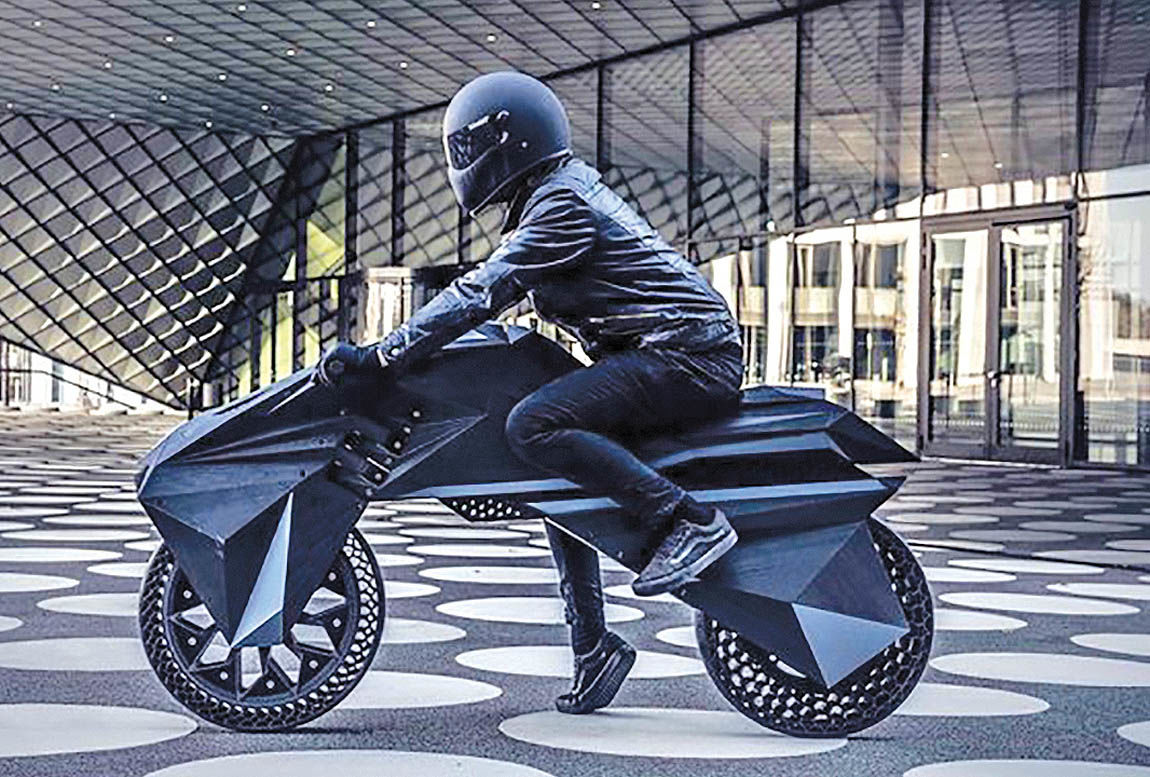 موتورسیکلتی که با پرینتر سه‌بعدی ساخته شد