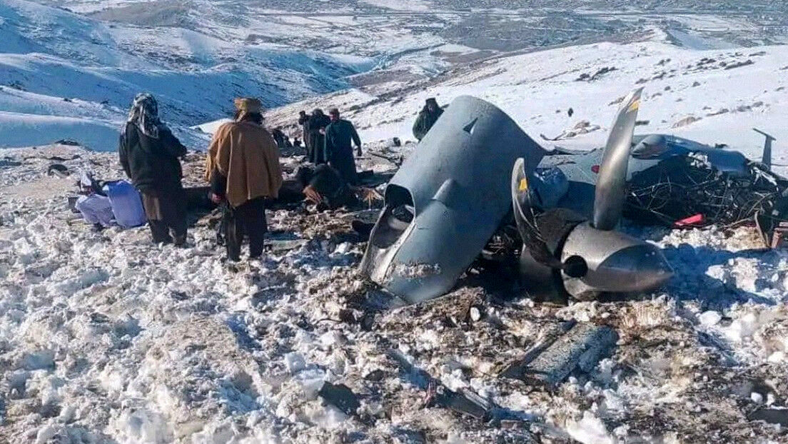 یک پهپاد ناشناس در افغانستان سقوط کرد + فیلم