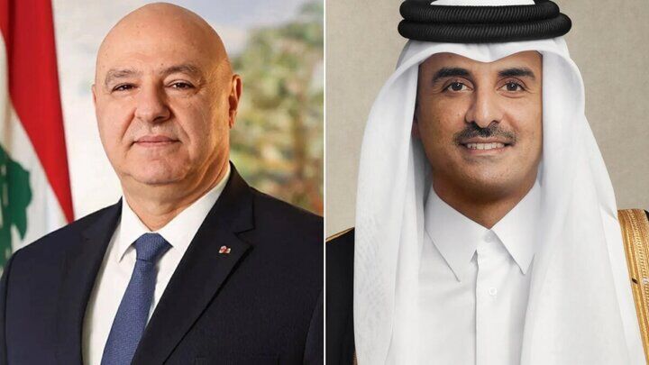 تماس تلفنی امیر قطر و رئیس‌جمهور لبنان/ جزئیات یک گفتگوی مهم