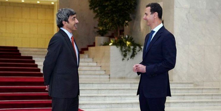وزیر خارجه امارات و بشار اسد دیدار کردند