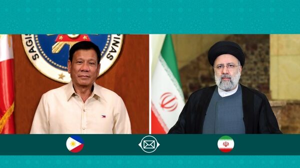 پیام تبریک رئیسی به رئیس جمهور فیلیپین