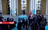 زمین خوردن رئیس‌جمهور نیجریه در دیدار با اردوغان شکار دوربین‌ها شد+ فیلم