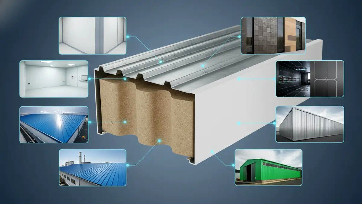 ساندویچ پانل؛ فیزیک عملکرد، انتخاب‌های فنی و کاربرد در صنایع