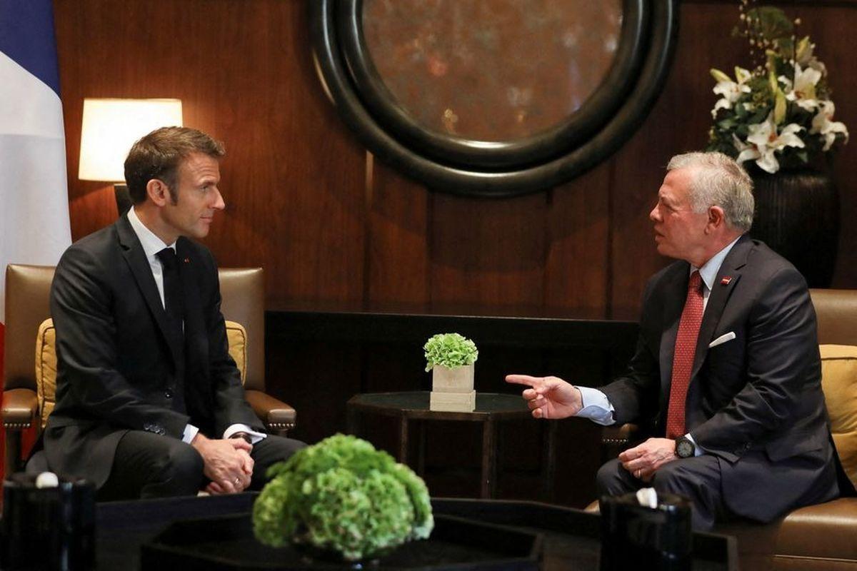 رایزنی رئیس‌جمهوری فرانسه و پادشاه اردن در باره غزه/ تاکید بر جلوگیری از گسترش جنگ در منطقه
