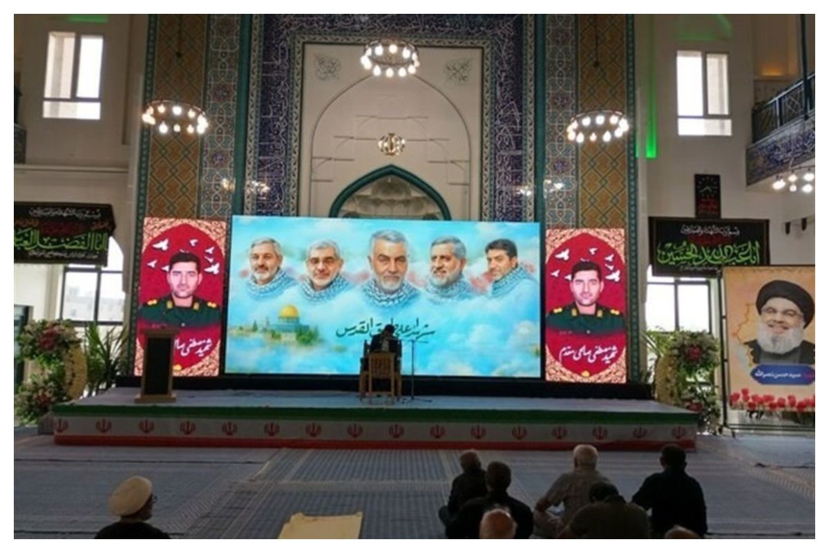 حضور سردار قاآنی در مراسم بزرگداشت شهدای نیروی قدس + فیلم