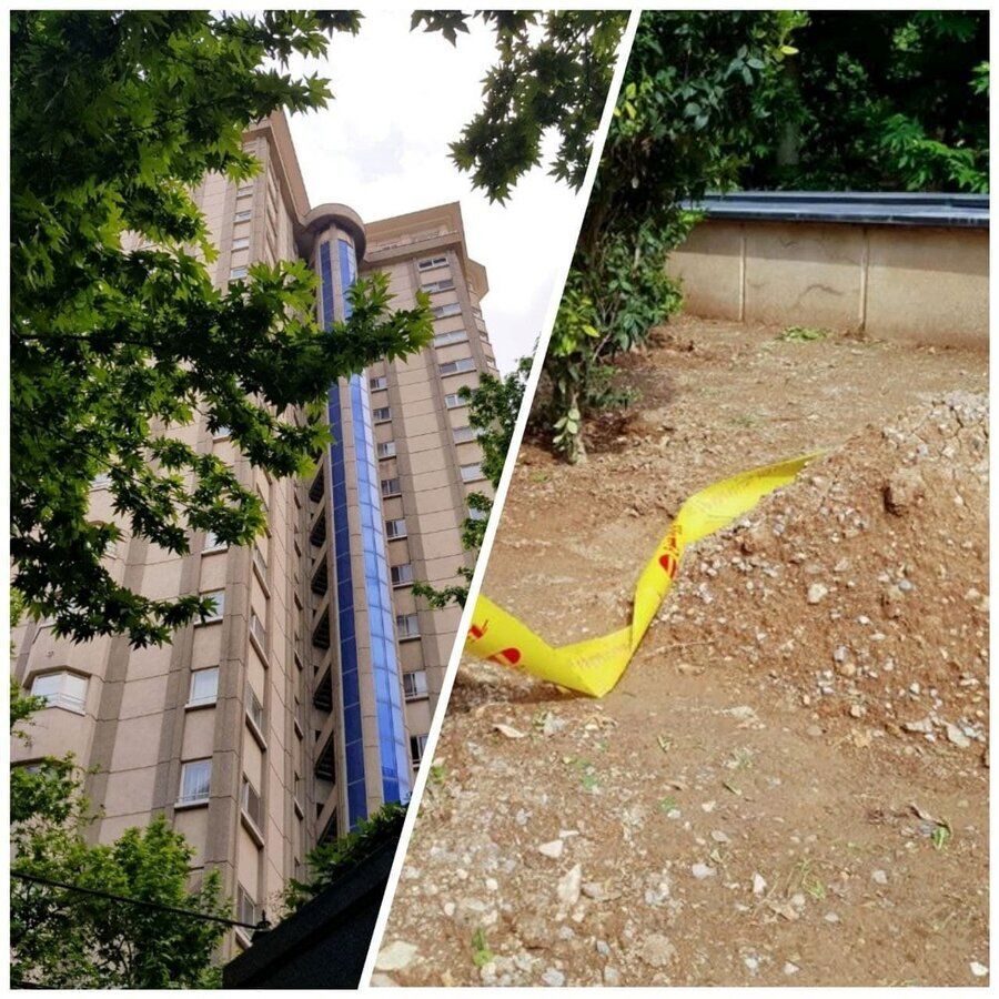 محل سقوط و کشف جسد دبیر اول سفارت ‎سوئیس در کامرانیه+عکس