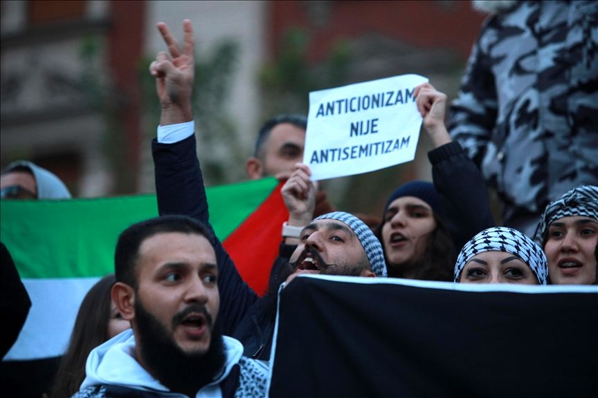 تظاهرات گسترده مردم غرب بالکان در حمایت از غزه/ درخواست معترضان برای پایان نسل‌کشی در فلسطین