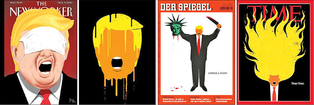 جنجالی‌ترین طرح‌های ترامپ در مجلات مشهور