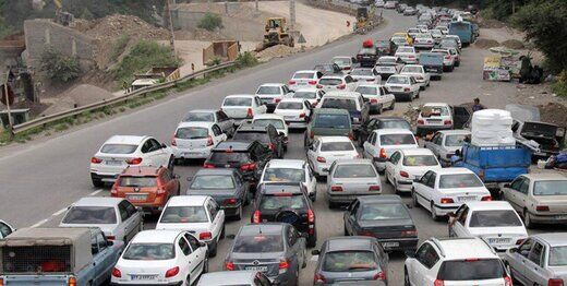 ترافیک سنگین در این جاده شمالی