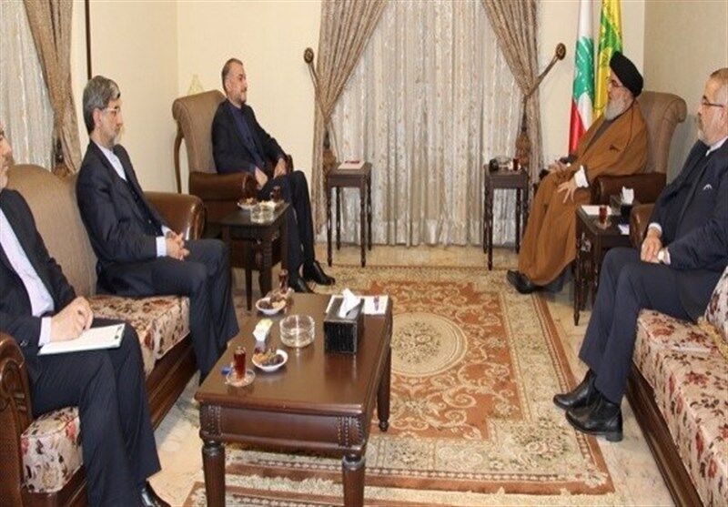وزیرخارجه ایران با سیدحسن نصرالله دیدار کرد