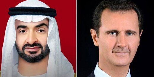 رایزنی تلفنی بشار اسد با ولیعهد امارات