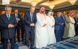  اردوغان و شهباز شریف در کنار ولیعهد عربستان نماز جمعه خواندند + تصاویر 