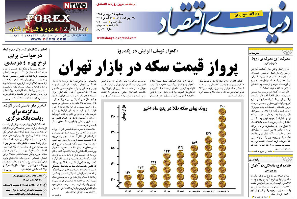 pdf روزنامه دنیای اقتصاد شماره 934