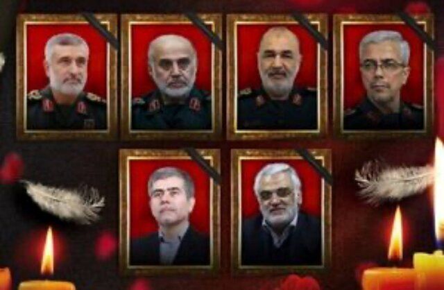 مراسم تشییع فرماندهان و دانشمندان شهید آغاز شد