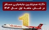 «آتا» صدرنشین جابه‌جایی مسافر در شش ماهه اول سال ۱۴۰۴