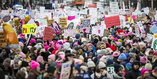 تظاهرات زنان آمریکایی علیه ترامپ 