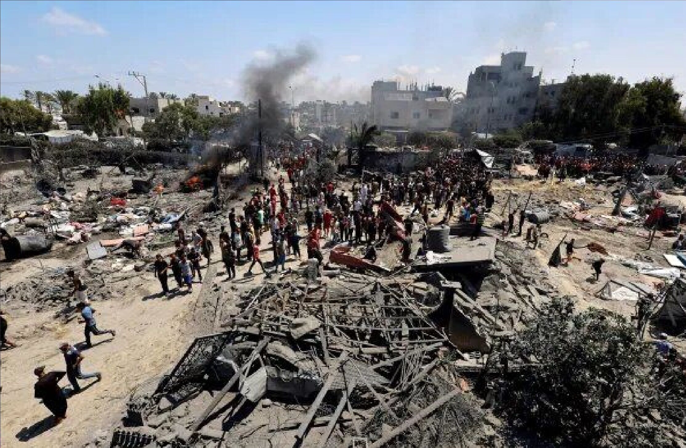 شهادت ۵۵ فلسطینی در اثر حملات امروز اشغالگران صهیونیست به غزه