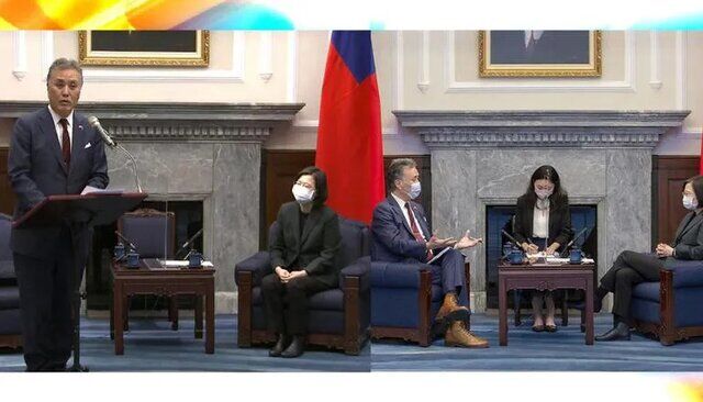 دیدار و گفت‌وگوی قانونگذاران آمریکایی با رئیس جمهوری تایوان